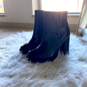 Wild Pair Patent Booties NWOT